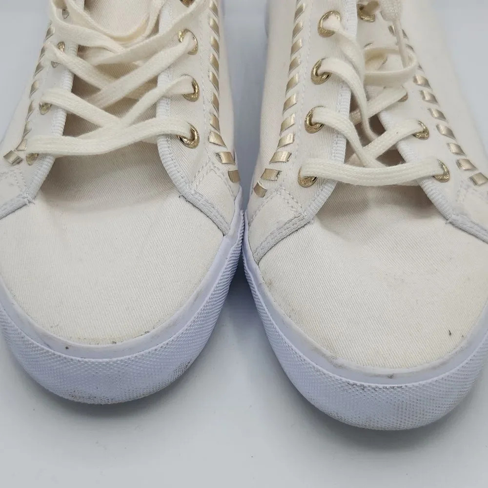 Jack Rogers Sneakers Women’s 9.5 Off White Low Top Lace Up Casual Comfort Shoes